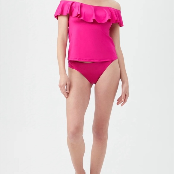 NWT Trina Turk
Women's Monaco Ruffled Off-The-Shoulder Tankini Top size 12 - Picture 6 of 6